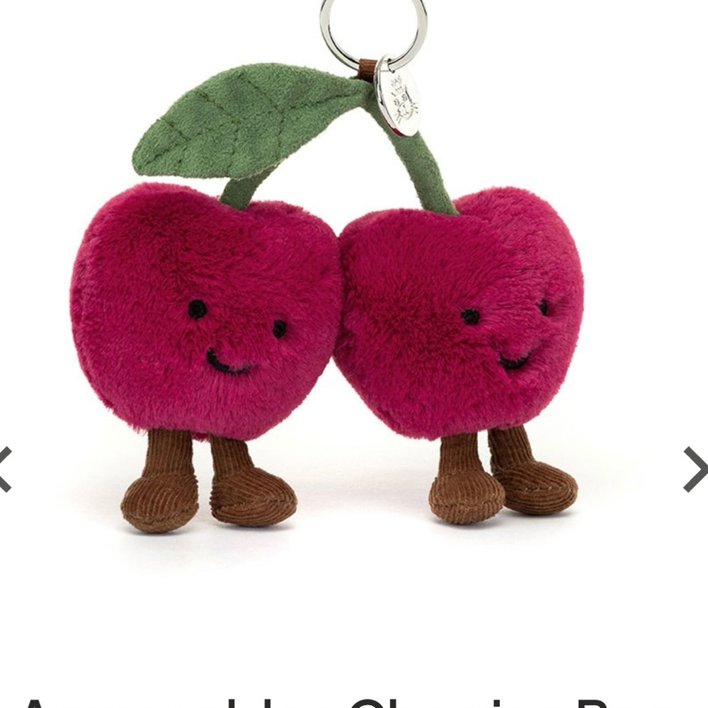 Jellycat Amusables Cherries Bag Charm - SO CUTE